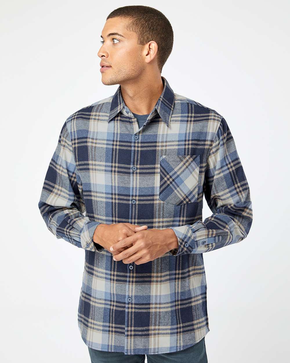 Men's Open Pocket Flannel Shirt