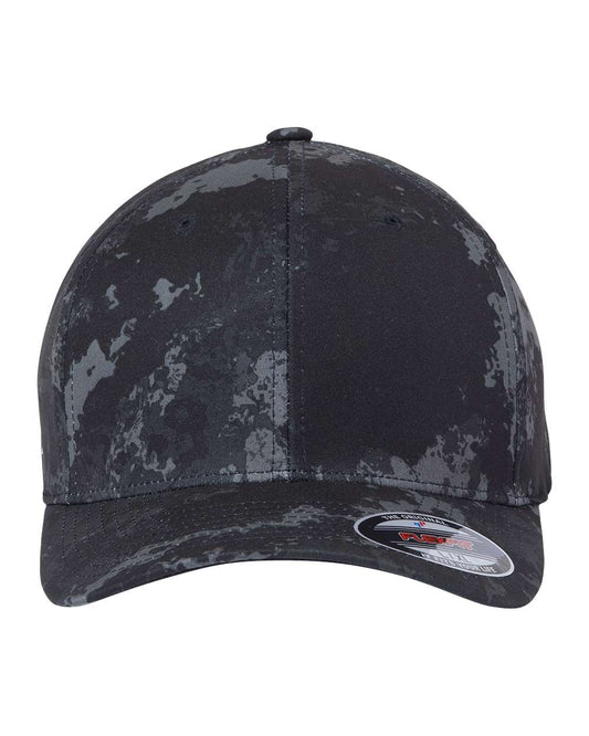 Flexfit Unisex Veil Camo Baseball Cap, Poseidon, Large-X-Large