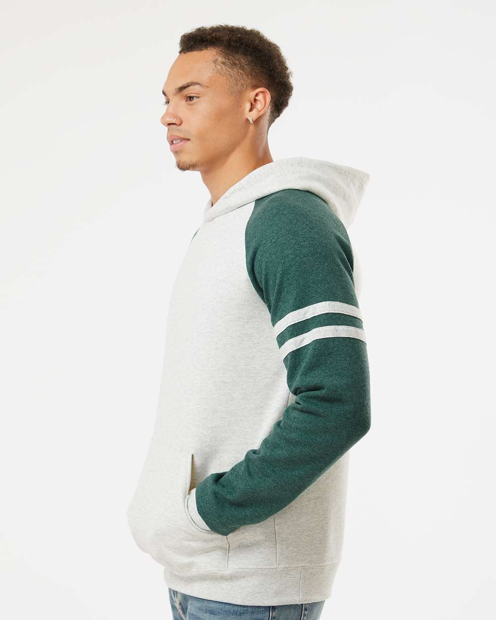 Unisex NublendÃ‚Â® Varsity Colorblocked Raglan Hooded Sweatshirt