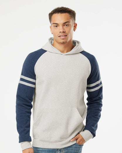 Unisex NublendÃ‚Â® Varsity Colorblocked Raglan Hooded Sweatshirt