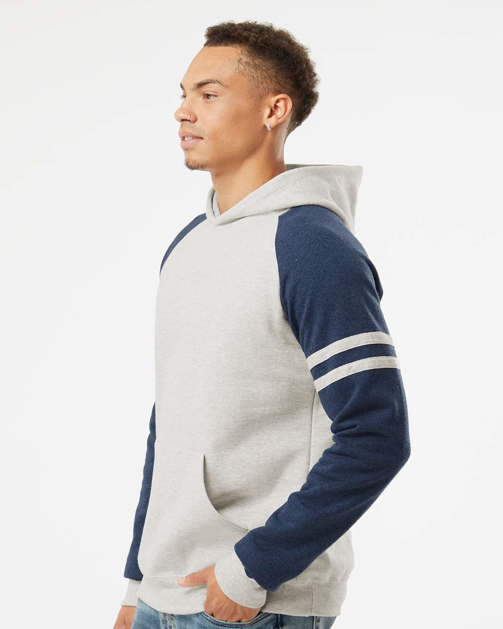 Unisex NublendÃ‚Â® Varsity Colorblocked Raglan Hooded Sweatshirt