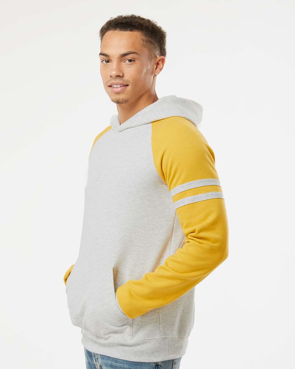 Unisex NublendÃ‚Â® Varsity Colorblocked Raglan Hooded Sweatshirt