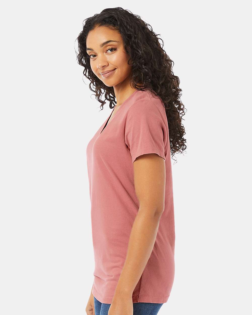 Women's Garment-Dyed V-Neck T-Shirt
