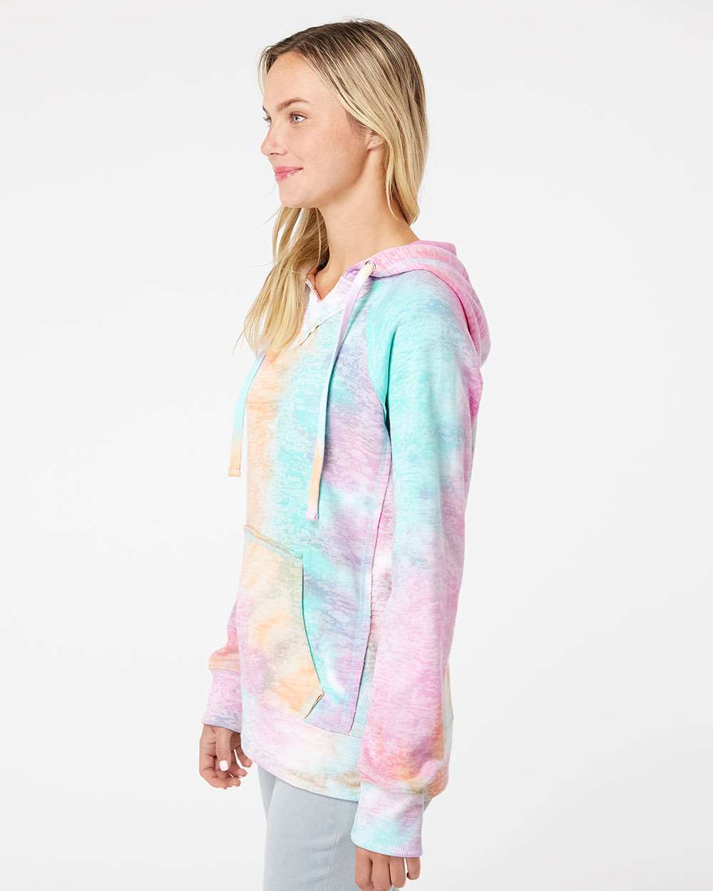 WomenÃ‚â€™s Courtney Burnout V-Notch Hooded Sweatshirt