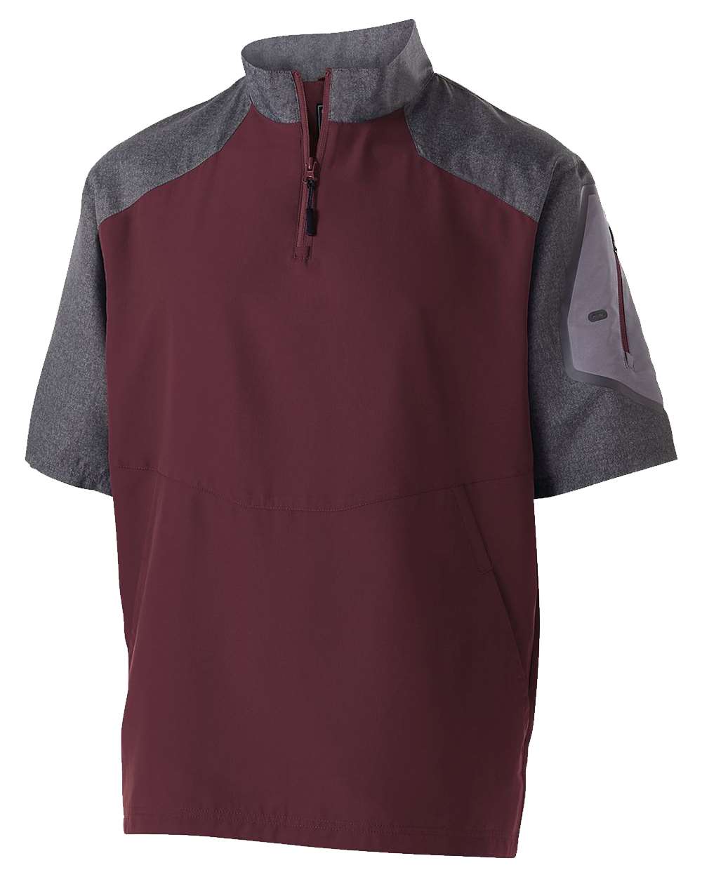 Holloway Men's Standard Raider Short Sleeve Pullover, Maroon, Small