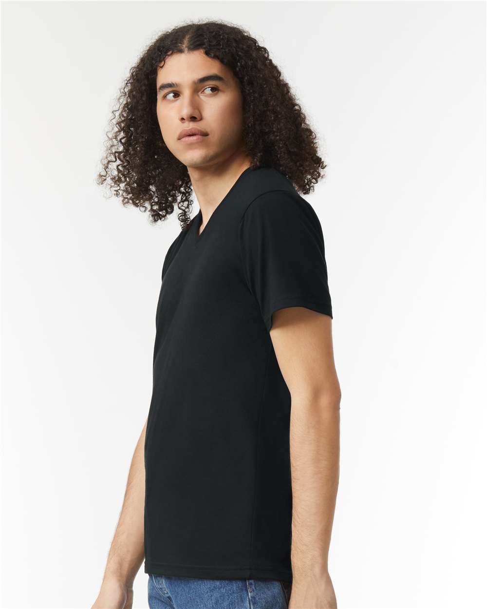 Unisex CVC V-Neck Tee