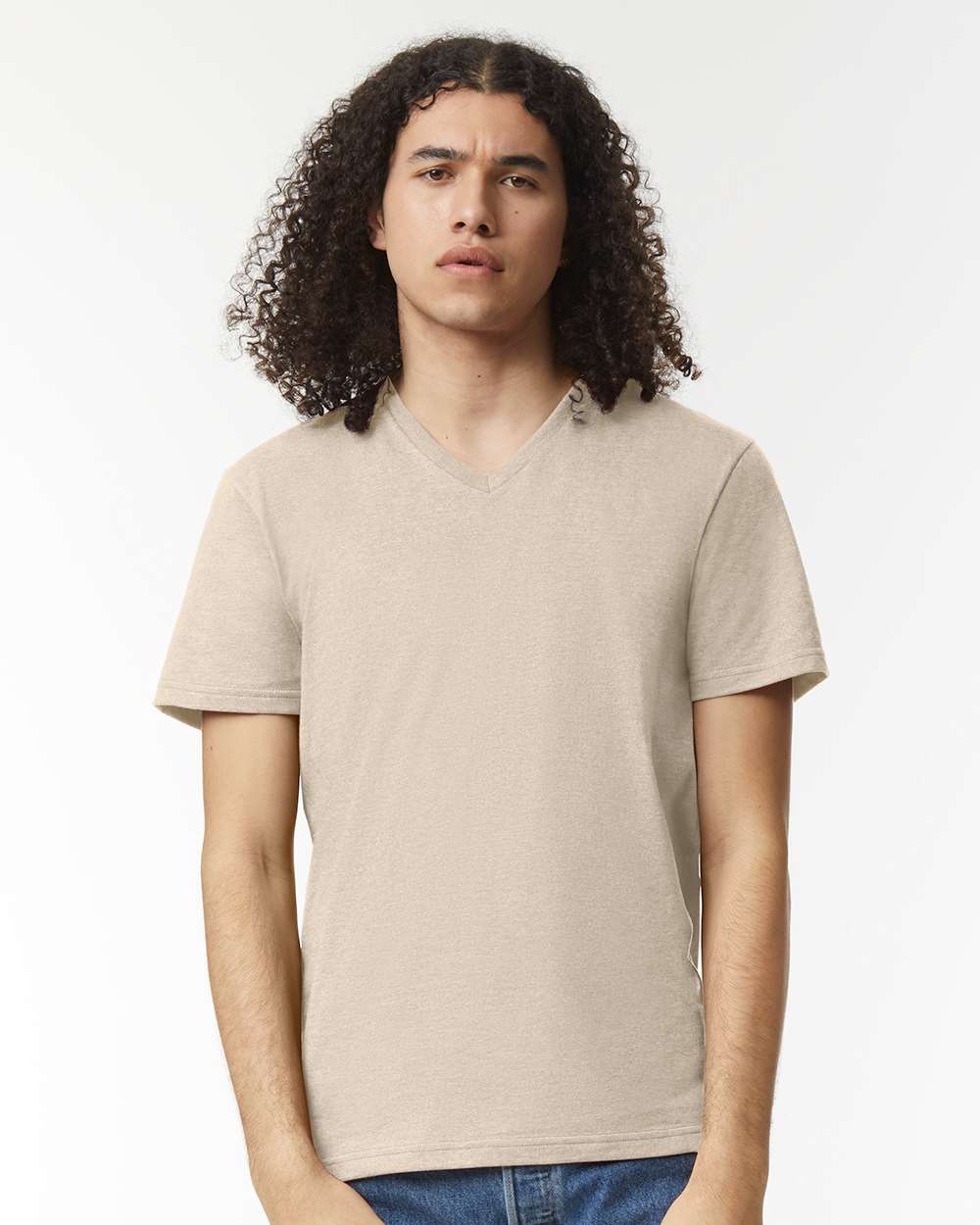 Unisex CVC V-Neck Tee