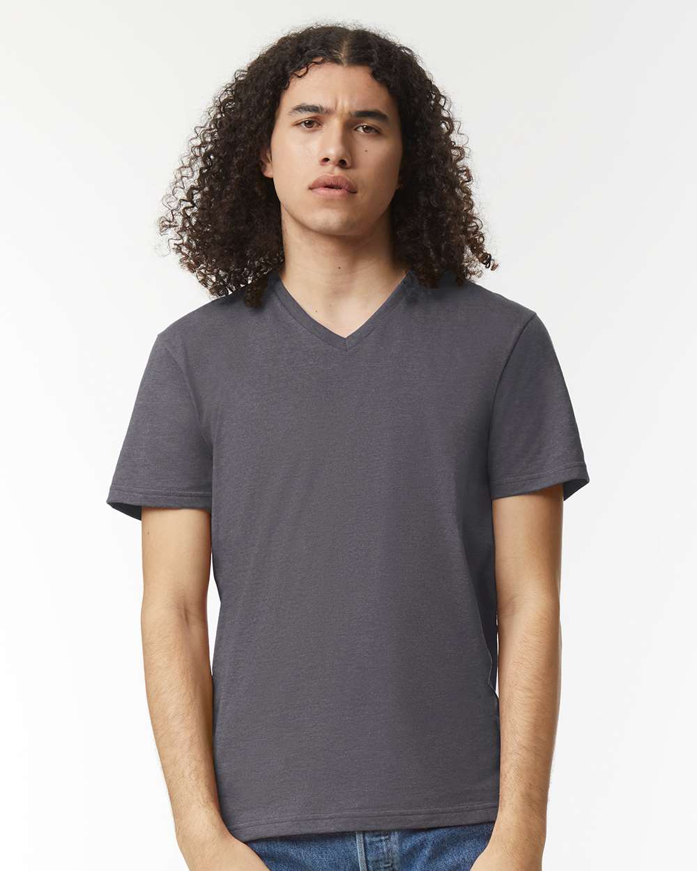 Unisex CVC V-Neck Tee