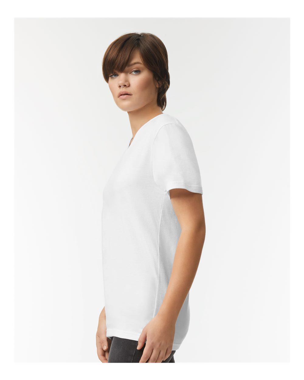 Unisex CVC V-Neck Tee