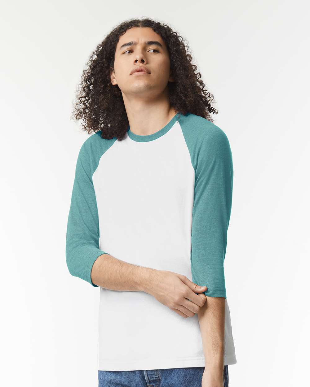 Unisex CVC Three-Quarter Sleeve Tee