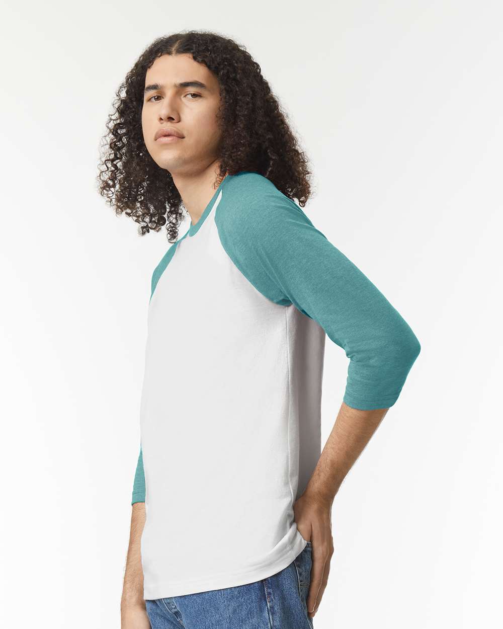 Unisex CVC Three-Quarter Sleeve Tee