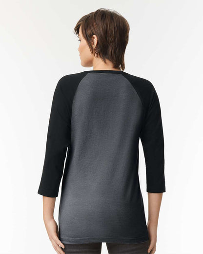 Unisex CVC Three-Quarter Sleeve Tee