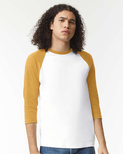 Unisex CVC Three-Quarter Sleeve Tee