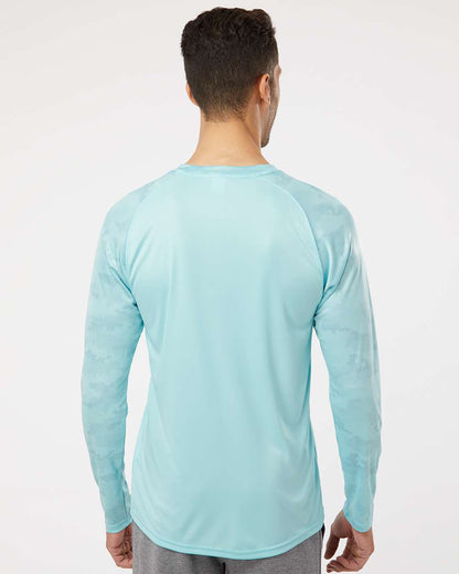 Unisex Cayman Performance Camo Colorblocked Long Sleeve T-Shirt