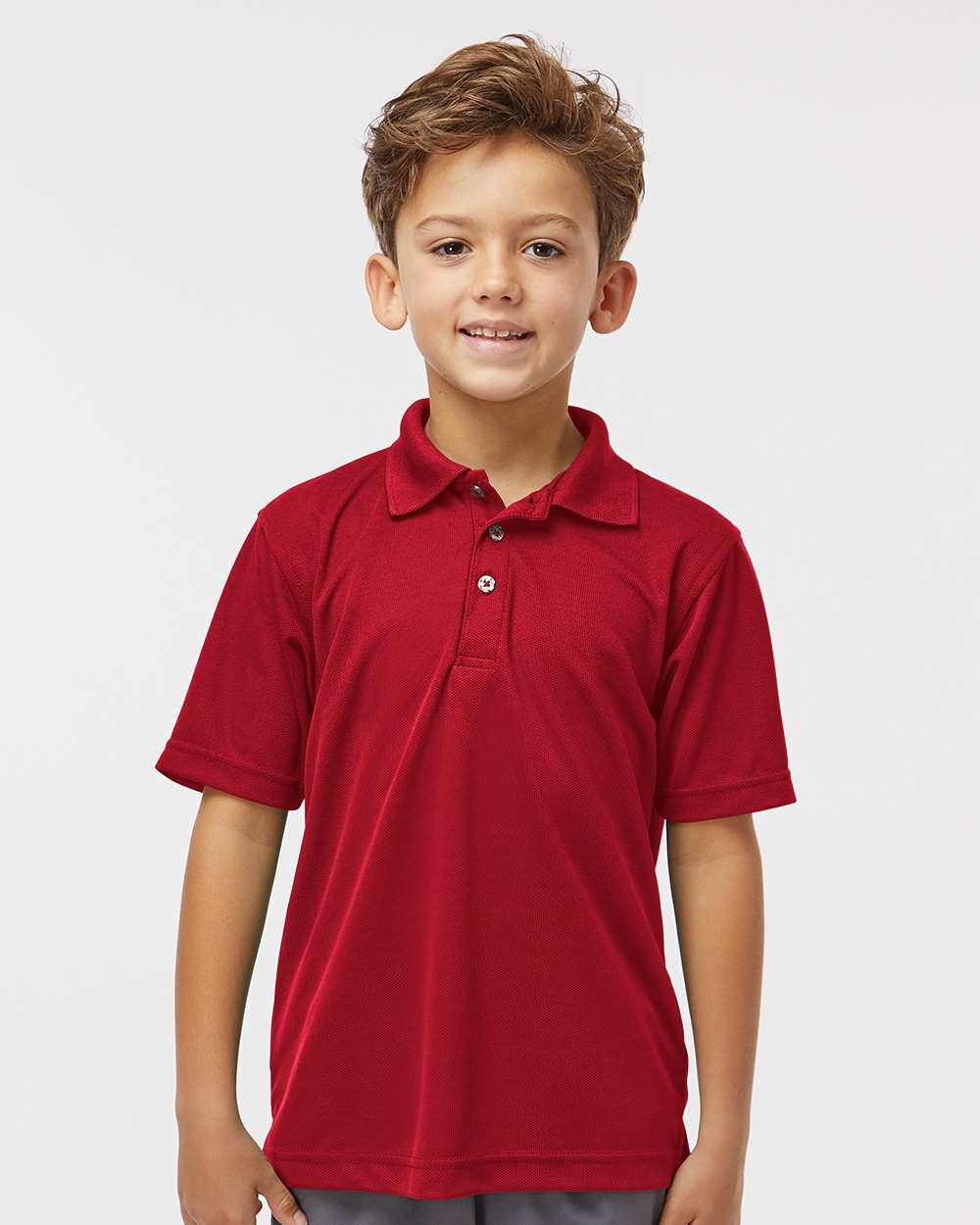 Youth Saratoga Performance Mini Mesh Polo