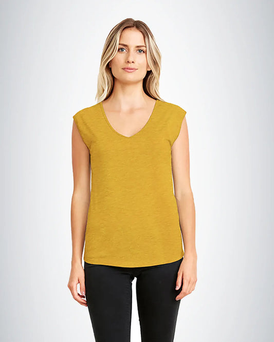 Next Level 5040 Women Festival Sleeveless Deep t-V-Neck T-Shirt